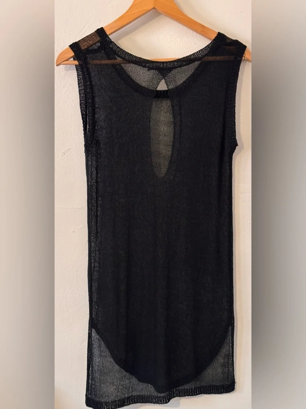 🌸 Black Fishnet Beach Cover Shirt Dress Bikini Cover-up Top